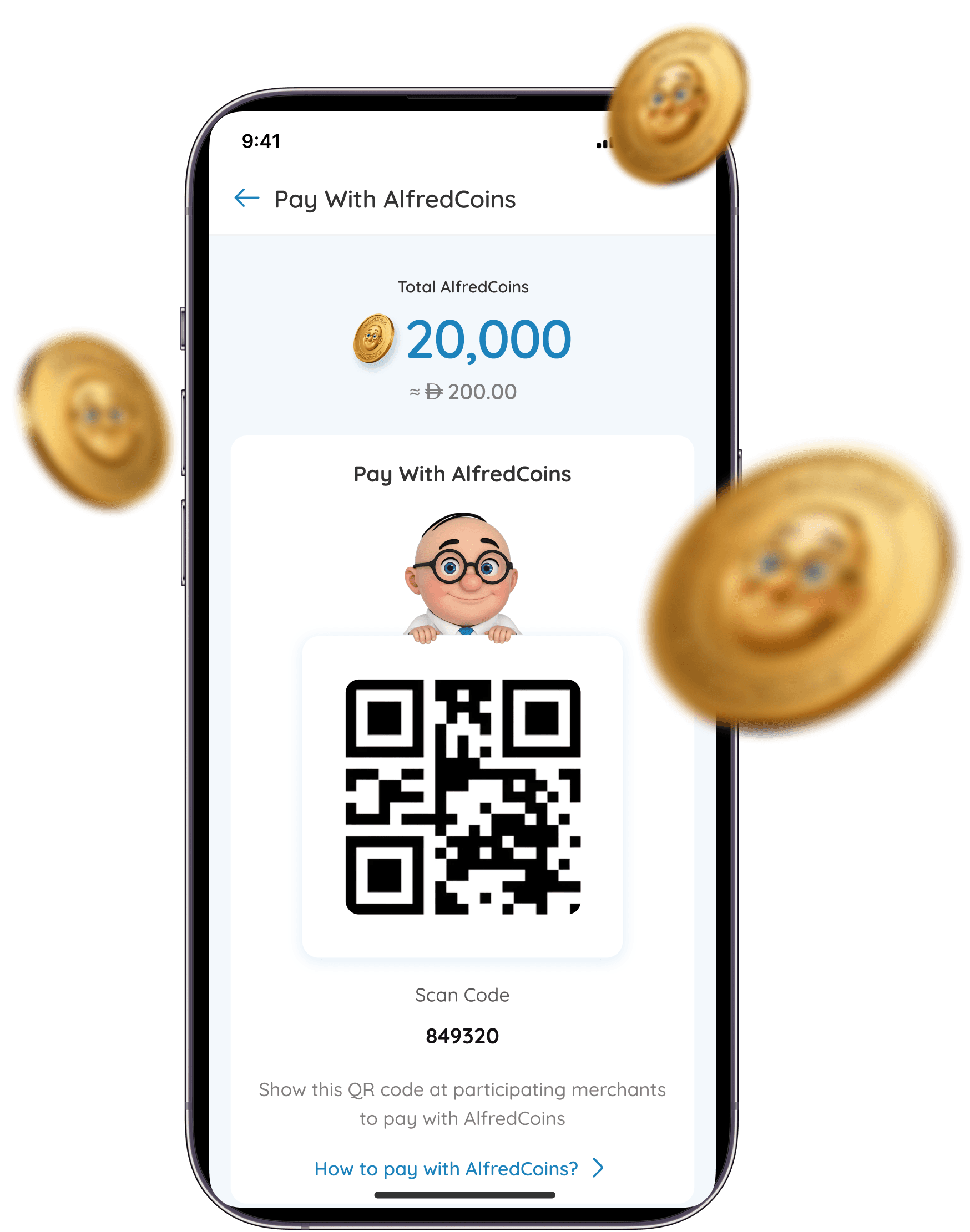 Spend with AlfredCoins
